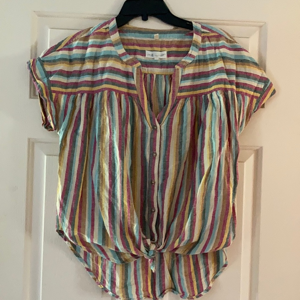 Lou & Grey for loft linen top size medium